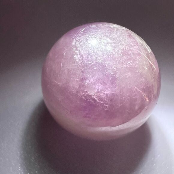 Kunzite Crystal Marble Sphere (7)‎ - Picture 4 of 9